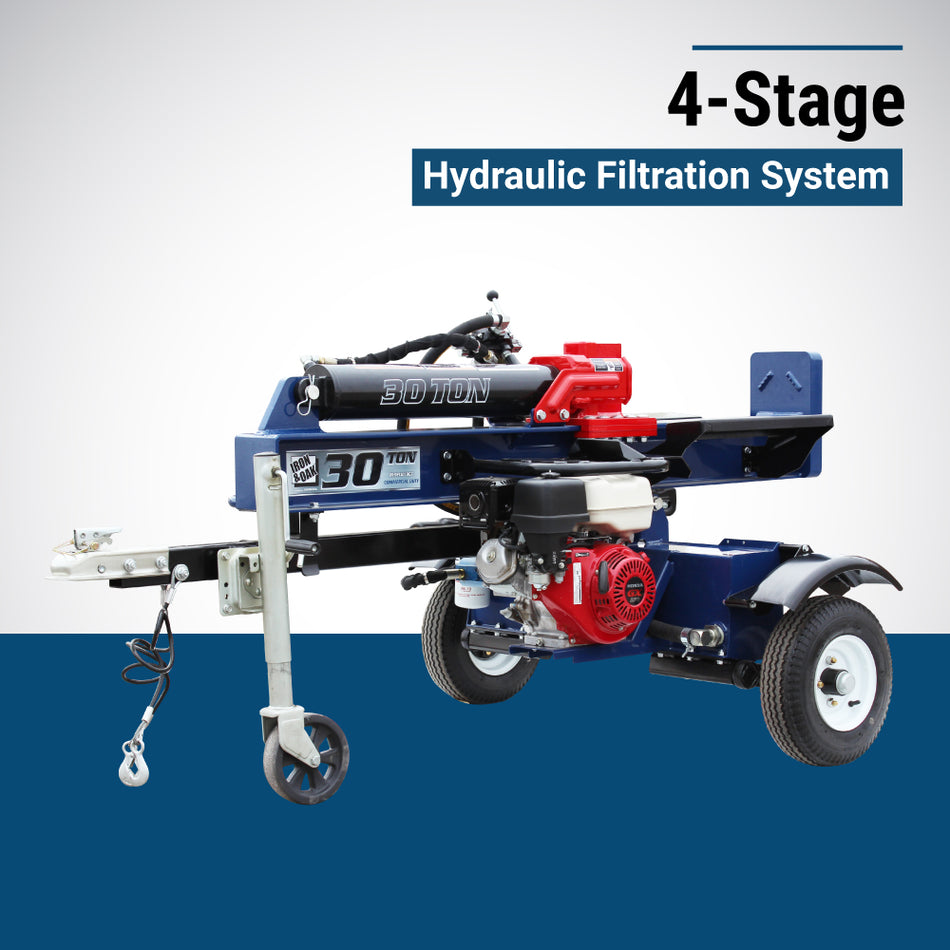 Iron & Oak 30 Ton Vertical Horizontal Log Splitter Torsion Axle (BHVH3018GXT)