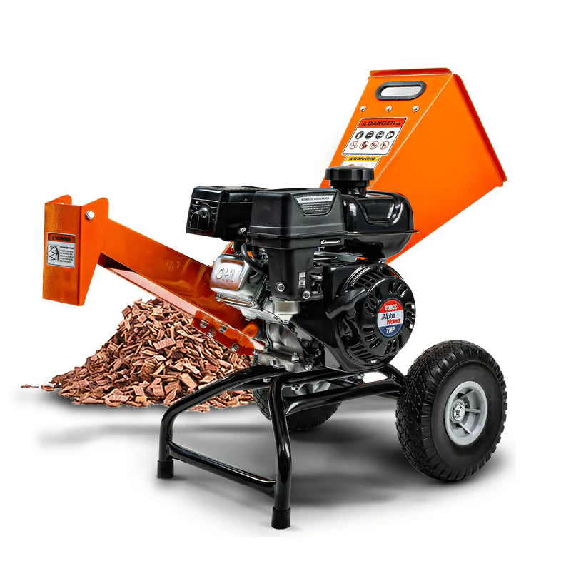 SuperHandy 3" Max Cutting - Compact Wood Chipper Mulcher - 7HP Gas Engine (GUO074)