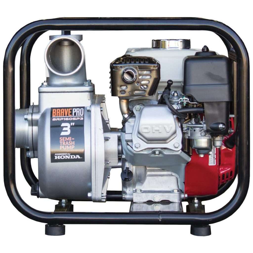 BravePro 3 Inch Honda Semi-Trash Water Pump (BRP160SP3) at Wood Splitter Direct