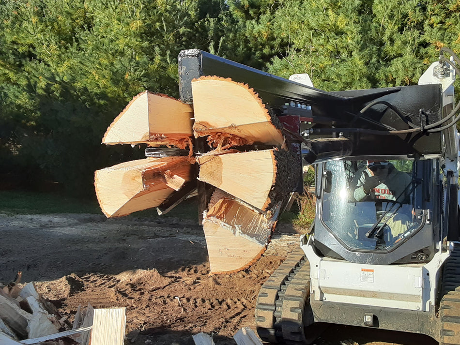 30 Ton Upside Down Skid Steer Log Splitter Attachment 6 Way Wedge (SSUD30-6)