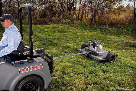 Swisher 44 Inch Finish Cut Pull Behind Mower Electric Start (FCE11544BS) at Wood Splitter Direct