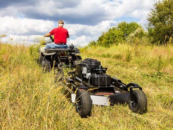Swisher 44 Inch Commercial Pro 14.5 hp Electric Start Rough Cut Tow Behind Trail Cutter (RC14544CP4K) at Wood Splitter Direct