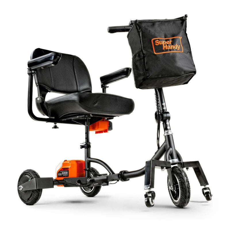 SuperHandy (GUT140) 3-Wheeled Lightweight Long Range Folding Mobility Scooter with Extra Battery